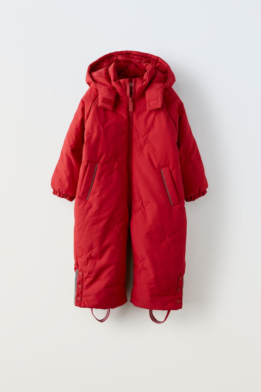 WATER REPELLENT AND WIND PROTECTION PADDED SNOW SUIT SKI COLLECTION - Red