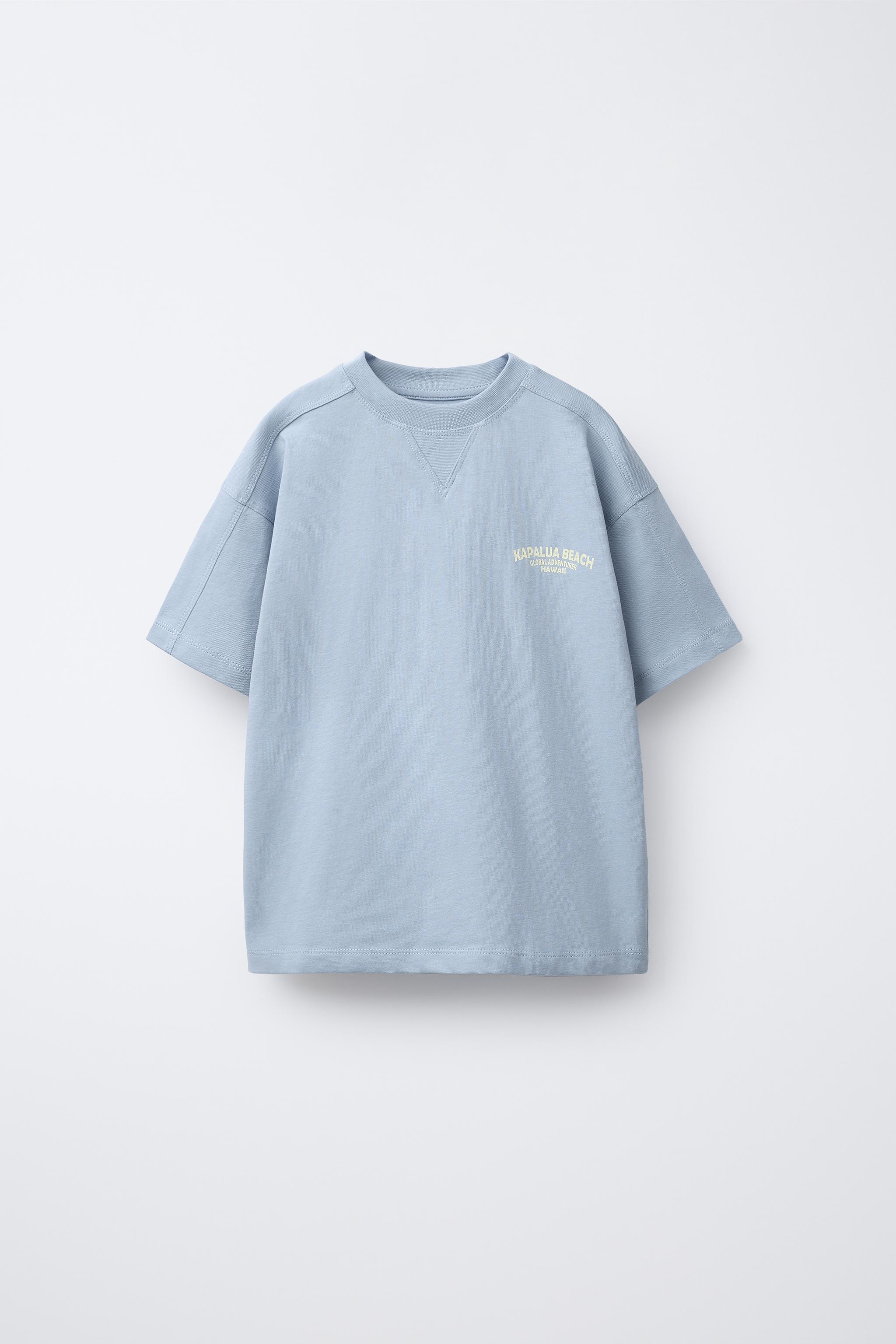 テキストTシャツとバミューダセット - ライトブルー | ZARA