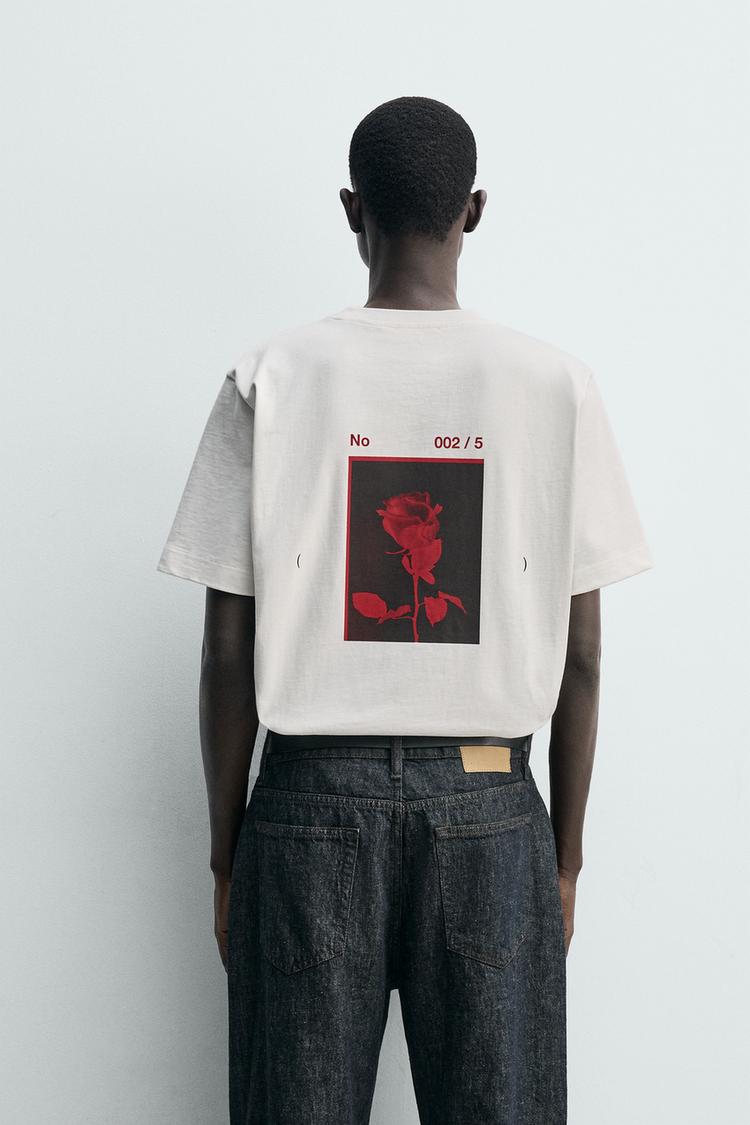 ZARA FLORAL PRINT T-SHIRT