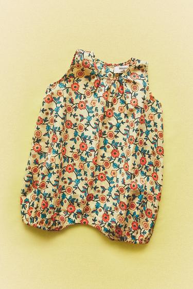 FLORAL BABY ROMPER - Lime by Zara - Image 4