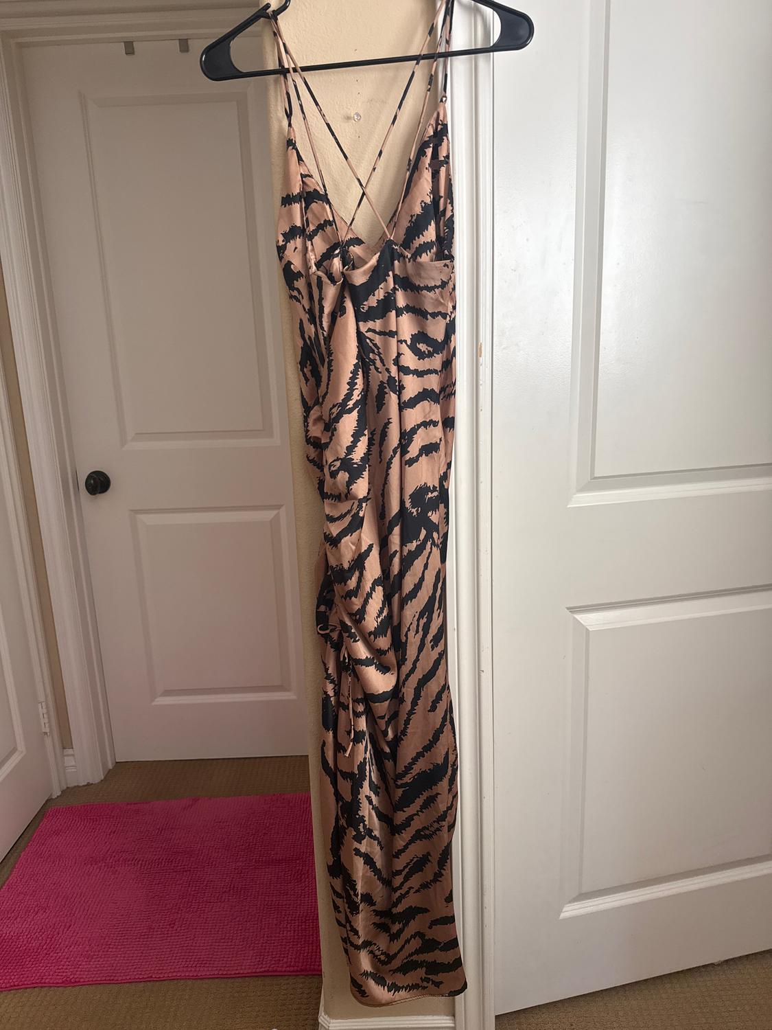SATIN EFFECT MIDI DRESS - Image 5