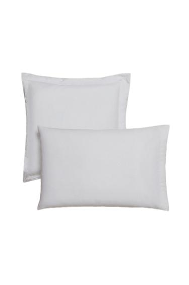 PLEATED COTTON SATEEN PILLOWCASE (1000 THREAD COUNT) - White by Zara