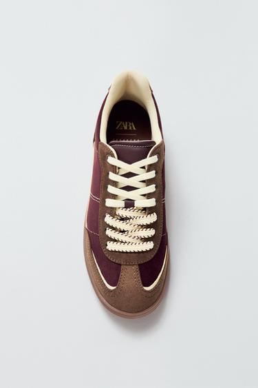 TRAINERS - Burgundy Red by Zara