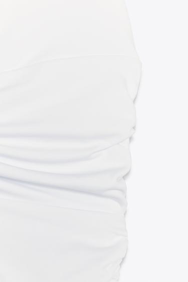 DRAPED HALTER TOP - White by Zara - Image 5