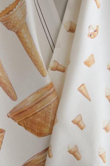 PACK OF ICE CREAM TEA TOWELS (PACK OF 2) - Yellow by Zara - Image 3