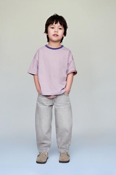 JEANS ფართო - Zara-ს Pearl grey