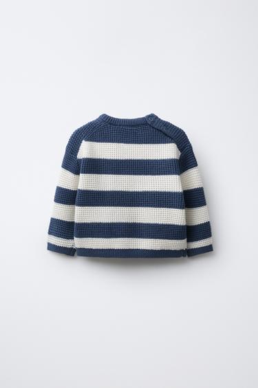 WAFFLE-KNIT JUMPER WITH SQUIRREL PATCH - Blue by Zara - Image 1