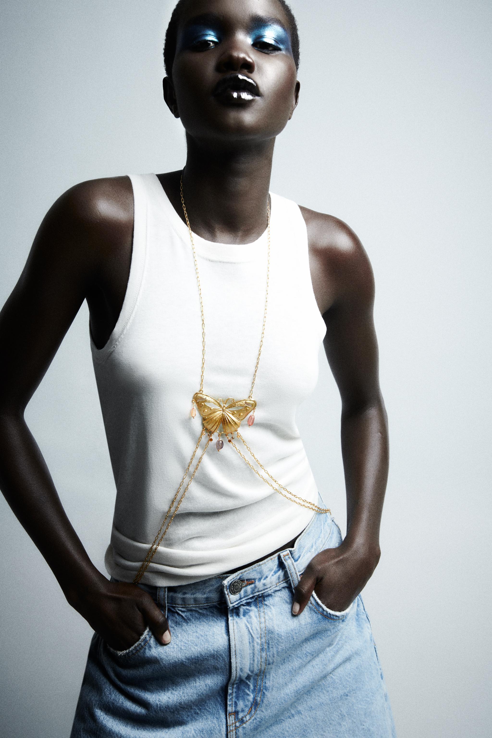 BODY CHAIN MARIPOSA Dorado ZARA Espana