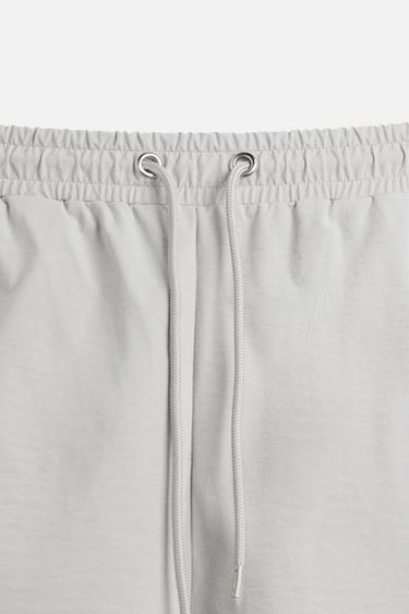 CONTRAST TECHNICAL SHORTS - Pearl grey by Zara - Image 7