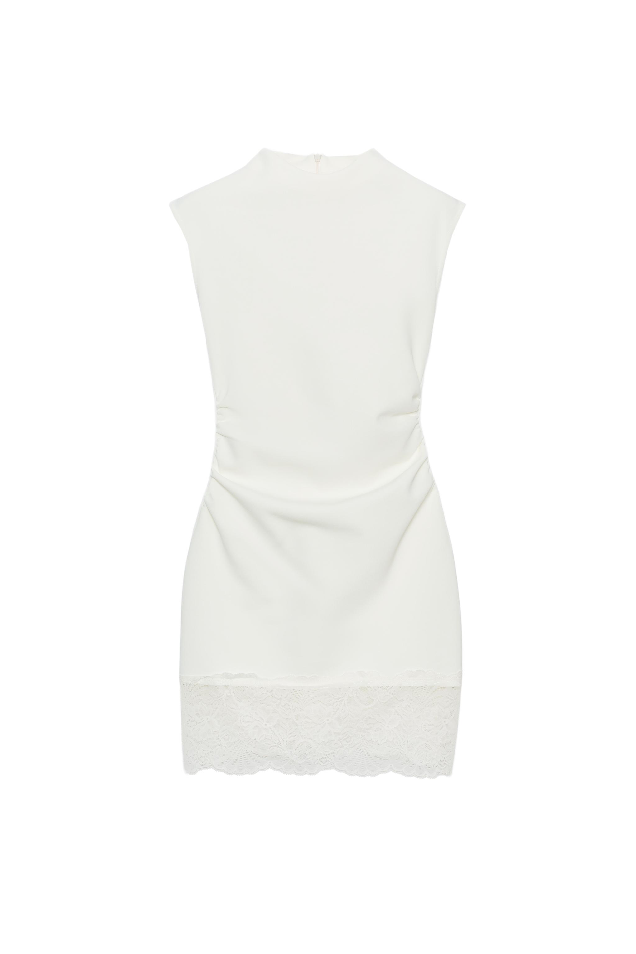 STRETCH LACE SHORT DRESS - Black | ZARA United States