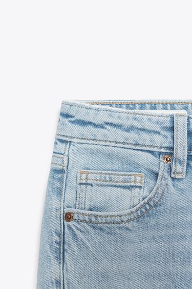 JEAN TRF COURT ÉVASÉ TAILLE HAUTE - Bleu clair de Zara - Image 8