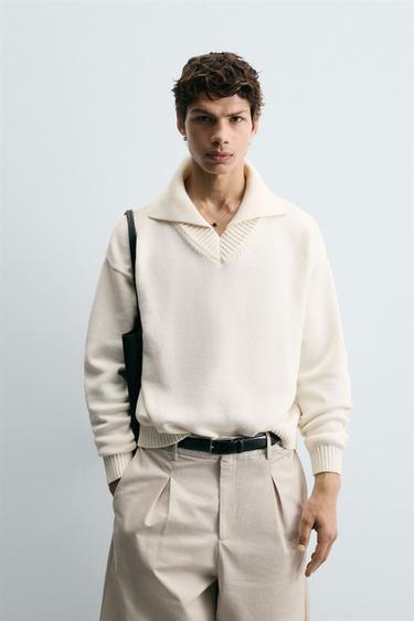 POLO PUNTO CUELLO PICO - Crudo de Zara