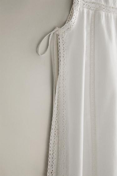 LONG TOP WITH SIDE VENTS - White by Zara - Image 2