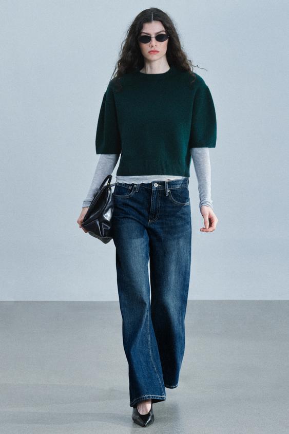 JEAN ZW COLLECTION JAMBE LARGE TAILLE BASSE - Bleu de Zara - Image 0