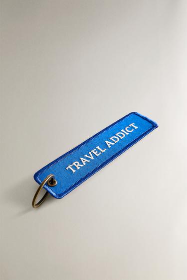 PORTE-CLÉS EN TOILE VOYAGE - Bleu de Zara - Image 1