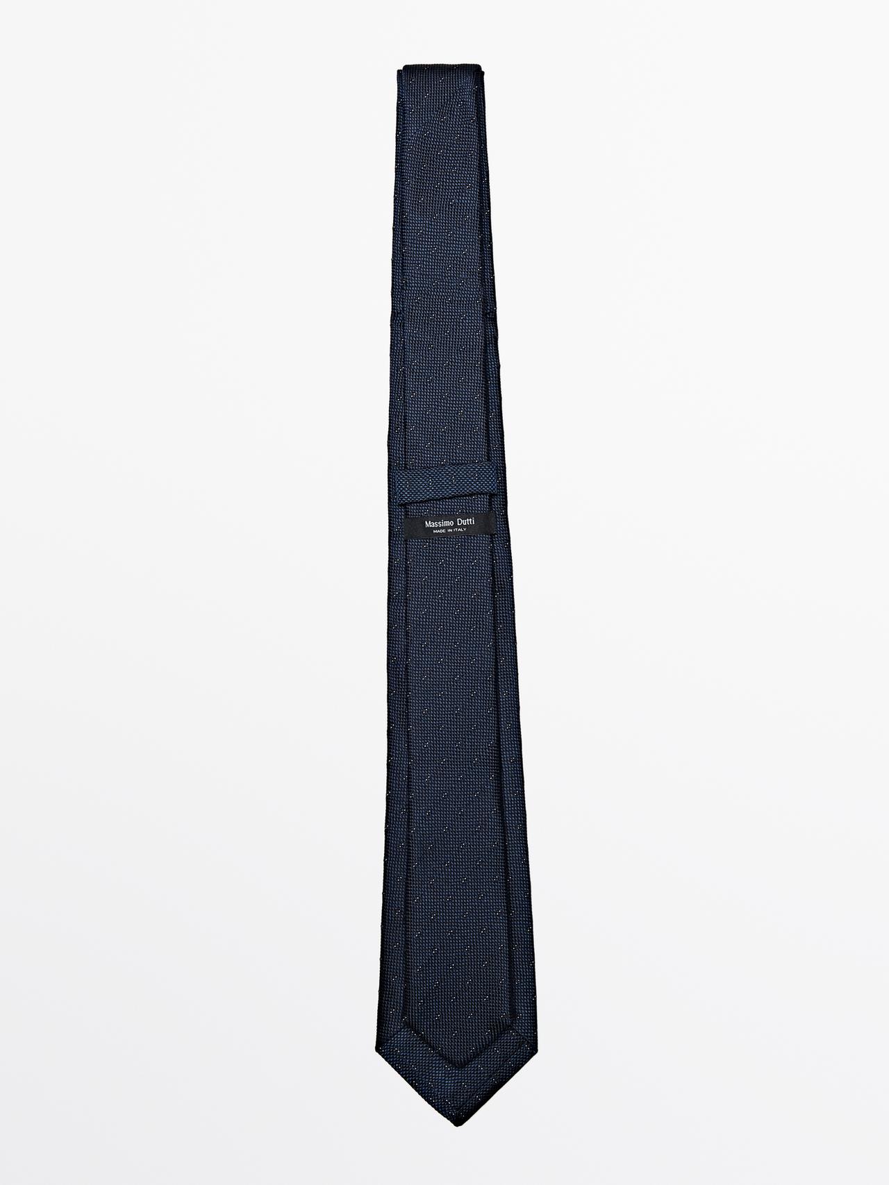 100% silk tie — Navy blue