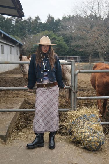 CHECK TULLE SKIRT - Lilac by Zara