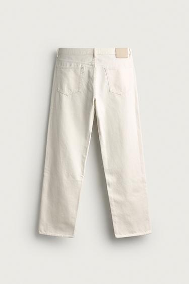 STRAIGHT-FIT JEANS — Oyster-white 2