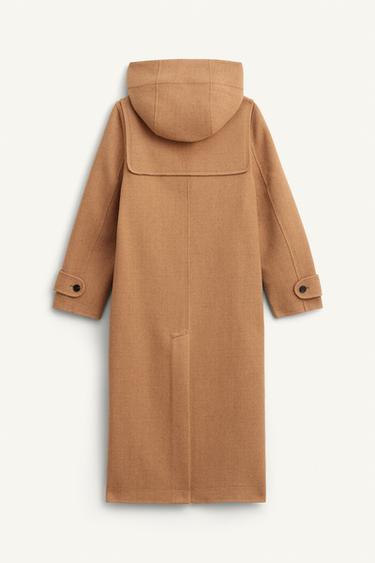 MANTEAU MÉLANGE DE LAINE ÉDITION LIMITÉE - Marron clair de Zara - Image 7