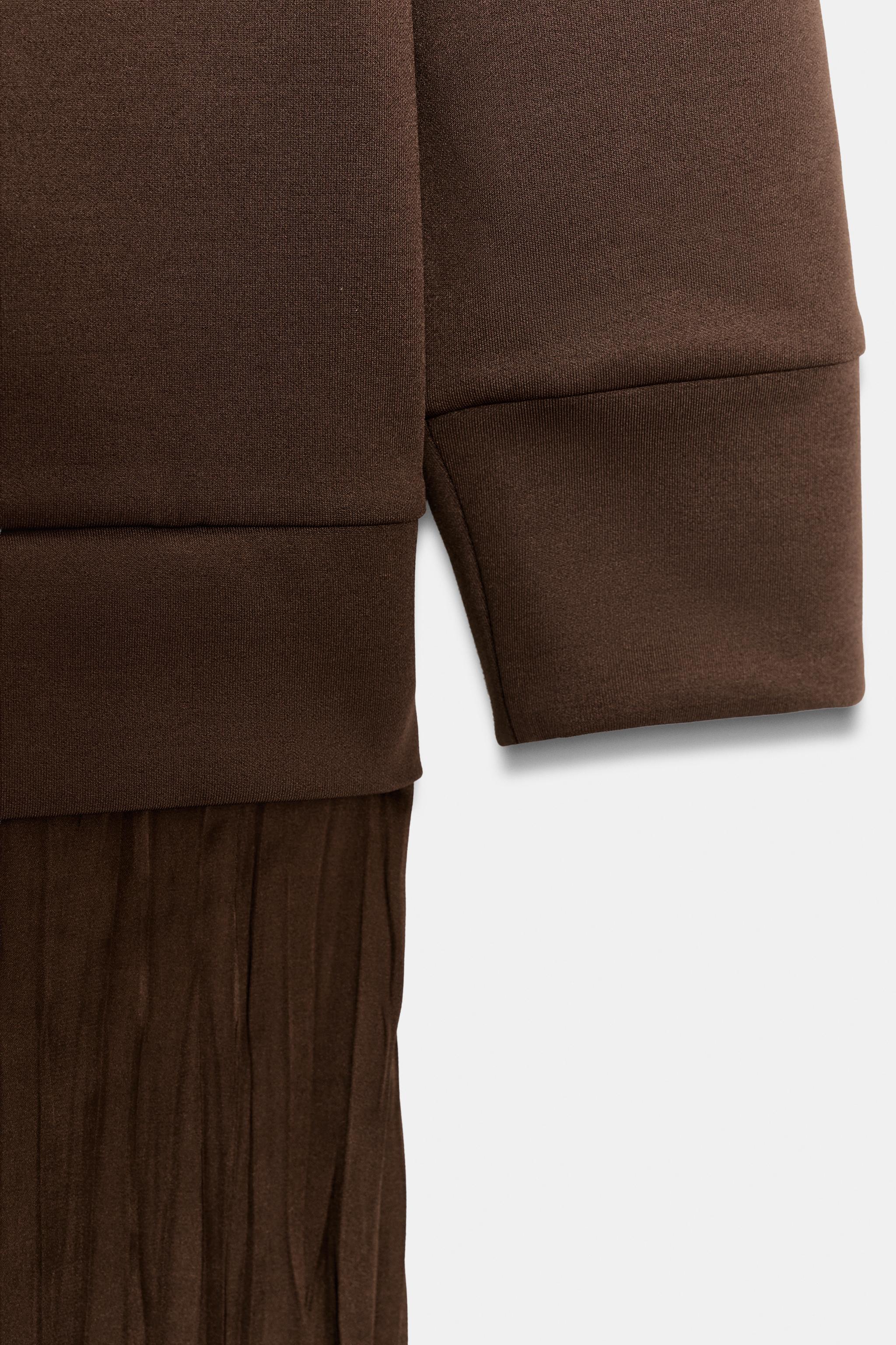 COMBINATION SATIN EFFECT DRESS