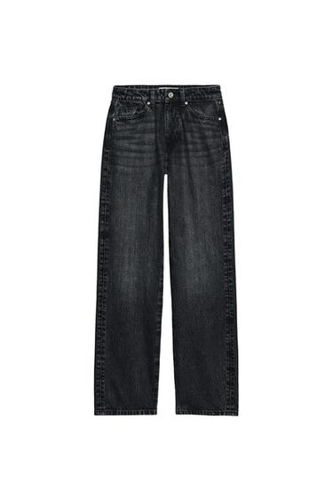 JEANS Z.03 REGULAR FIT HIGH-WAIST LONG LENGTH - Black by Zara