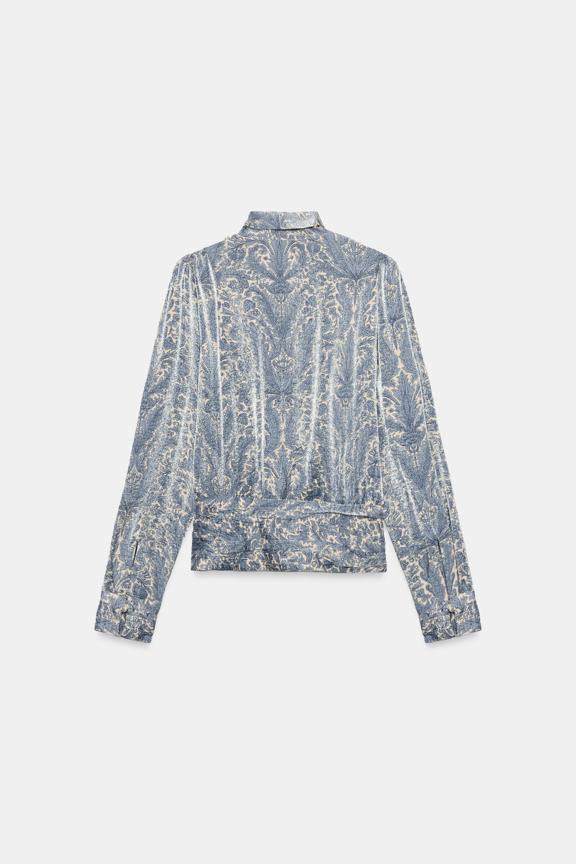 PRINTED TIE BLOUSE thumbnail 8