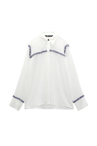 CONTRAST TEXTURED SHIRT