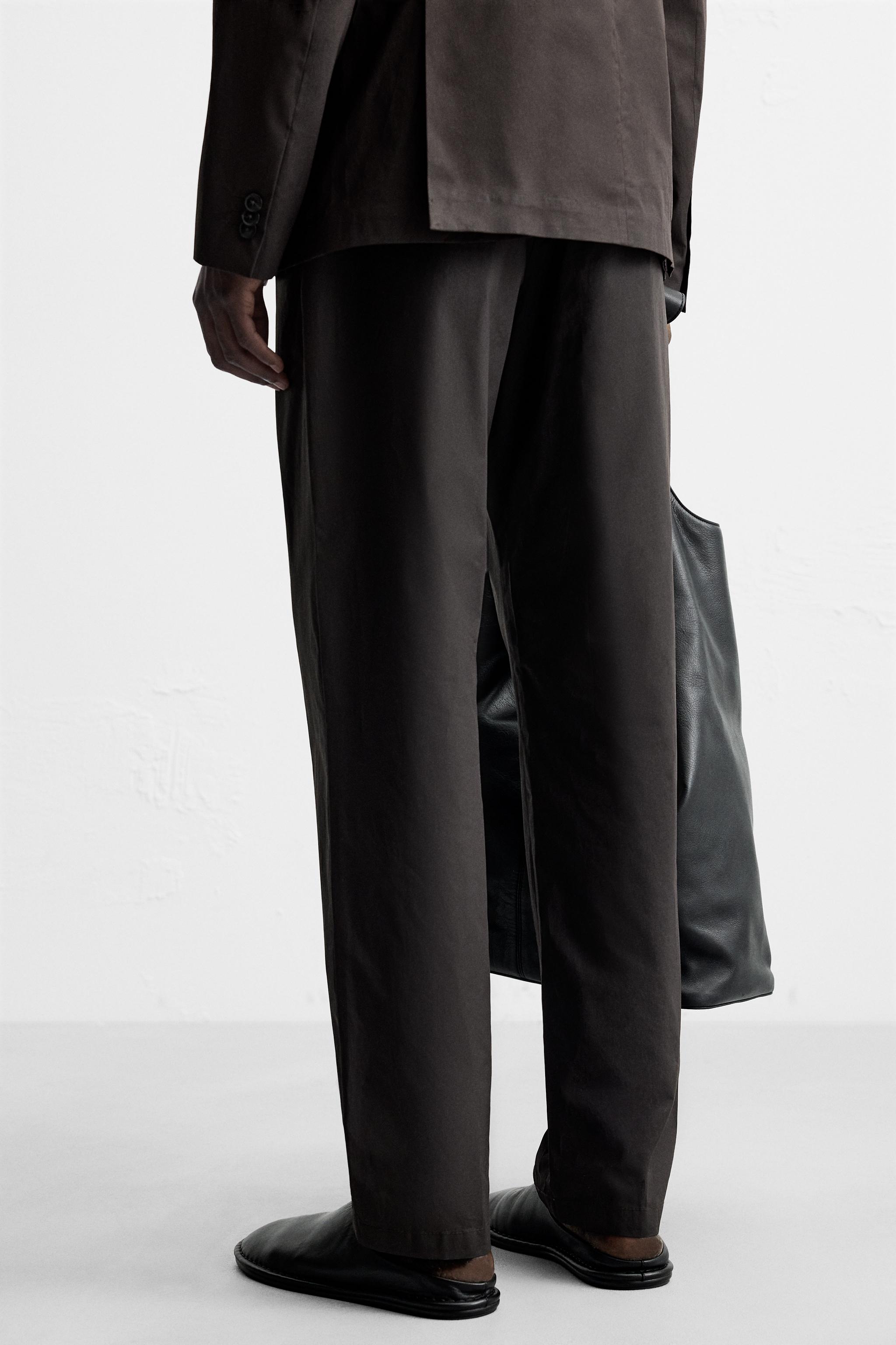 PANTALON DE COSTUME EFFET CIRÉ