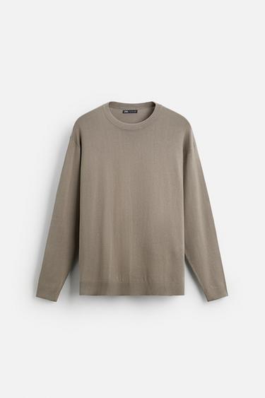JERSEY BÁSICO MEZCLA VISCOSA - Gris topo de Zara