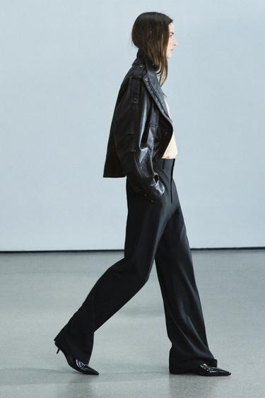 PANTALÓN WIDE LEG TIRO ALTO ZW COLLECTION - Negro de Zara