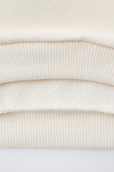 SLOGAN AND HEART SWEATSHIRT - Ecru by Zara - Image 3