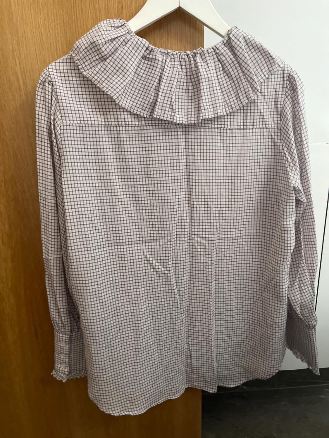 GINGHAM RUFFLED SHIRT ZW COLLECTION - Image 2