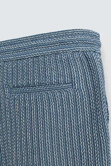 BERMUDA STRUCTURE JACQUARD - Indigo de Zara - Image 9