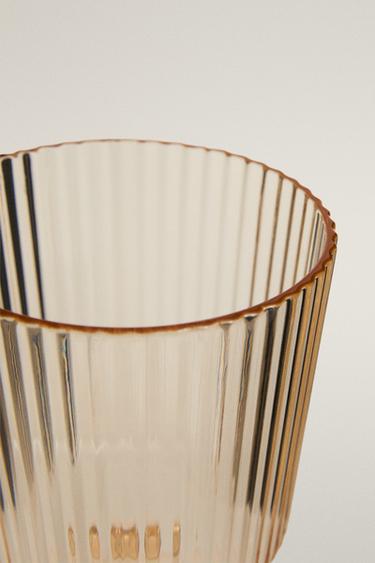 STRIPED MACRAMÉ WINE GLASS - Yellow by Zara - Image 2