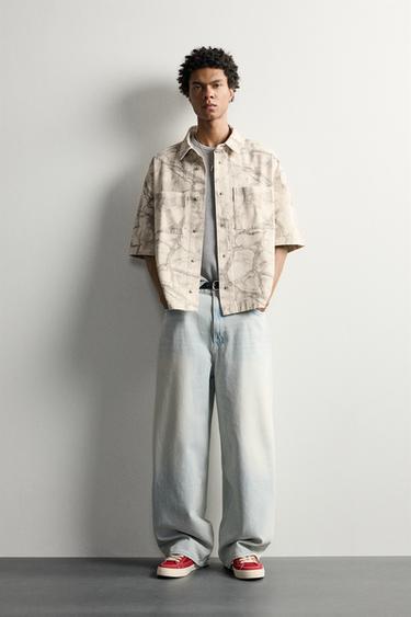 ABSTRACT PRINT BOXY FIT OVERSHIRT - Printed by Zara - Image 0