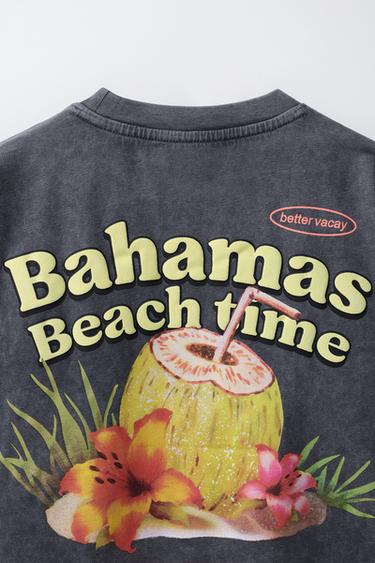 GARMENT DYE PRINT T-SHIRT - Anthracite grey by Zara - Image 3