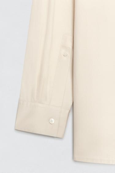 CHEMISE EN POPELINE COUPE DÉCONTRACTÉE SOSHIOTSUKI X ZARA - Vanille de Zara - Image 6