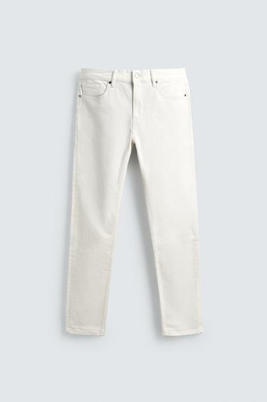 BASIC SLIM FIT JEANS - Oyster-white by Zara