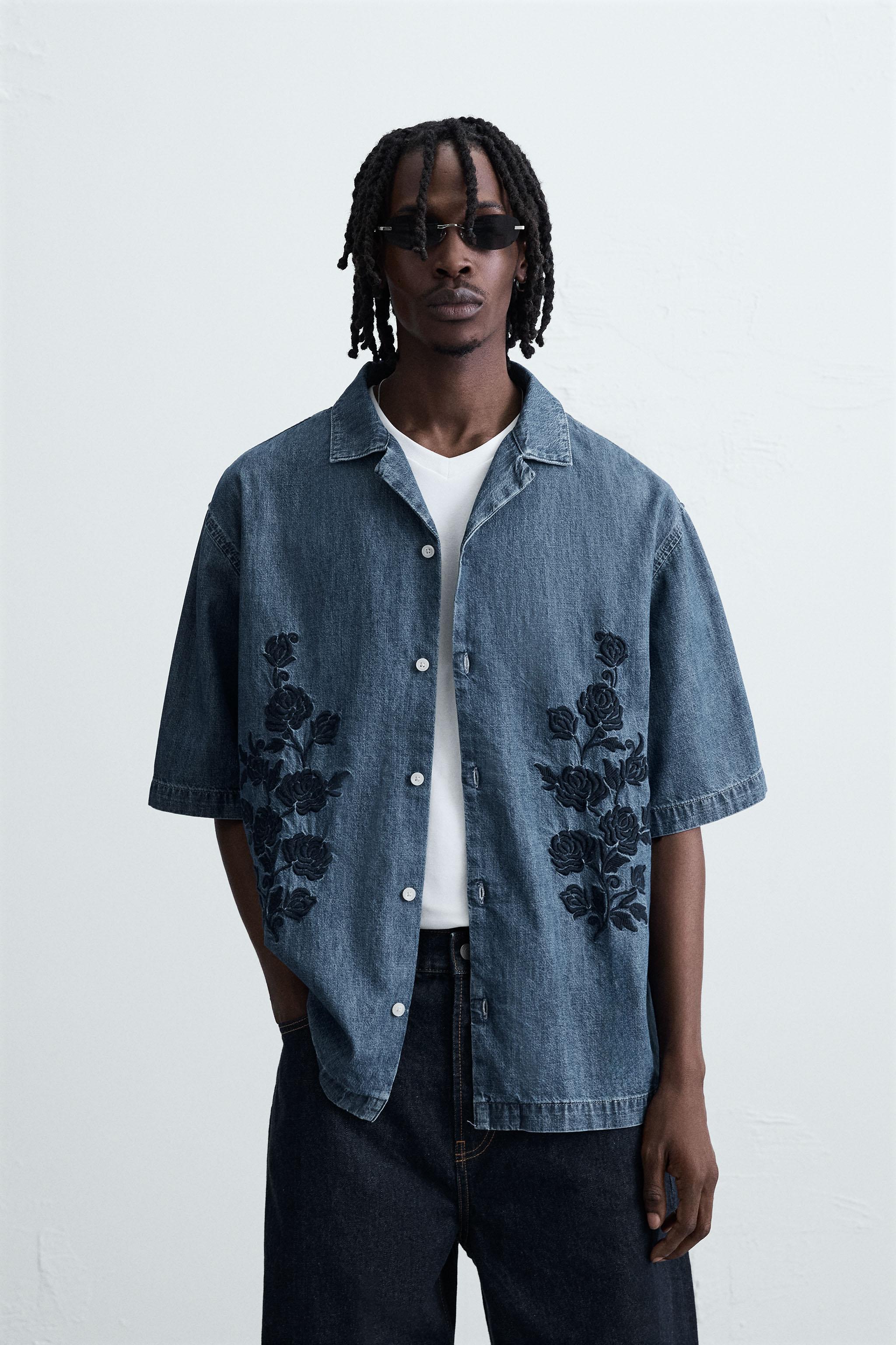 ZARA リラックスフィット デニムシャツ M リラックスフィット デニムシャツ - ライトブルー | ZARA Japan