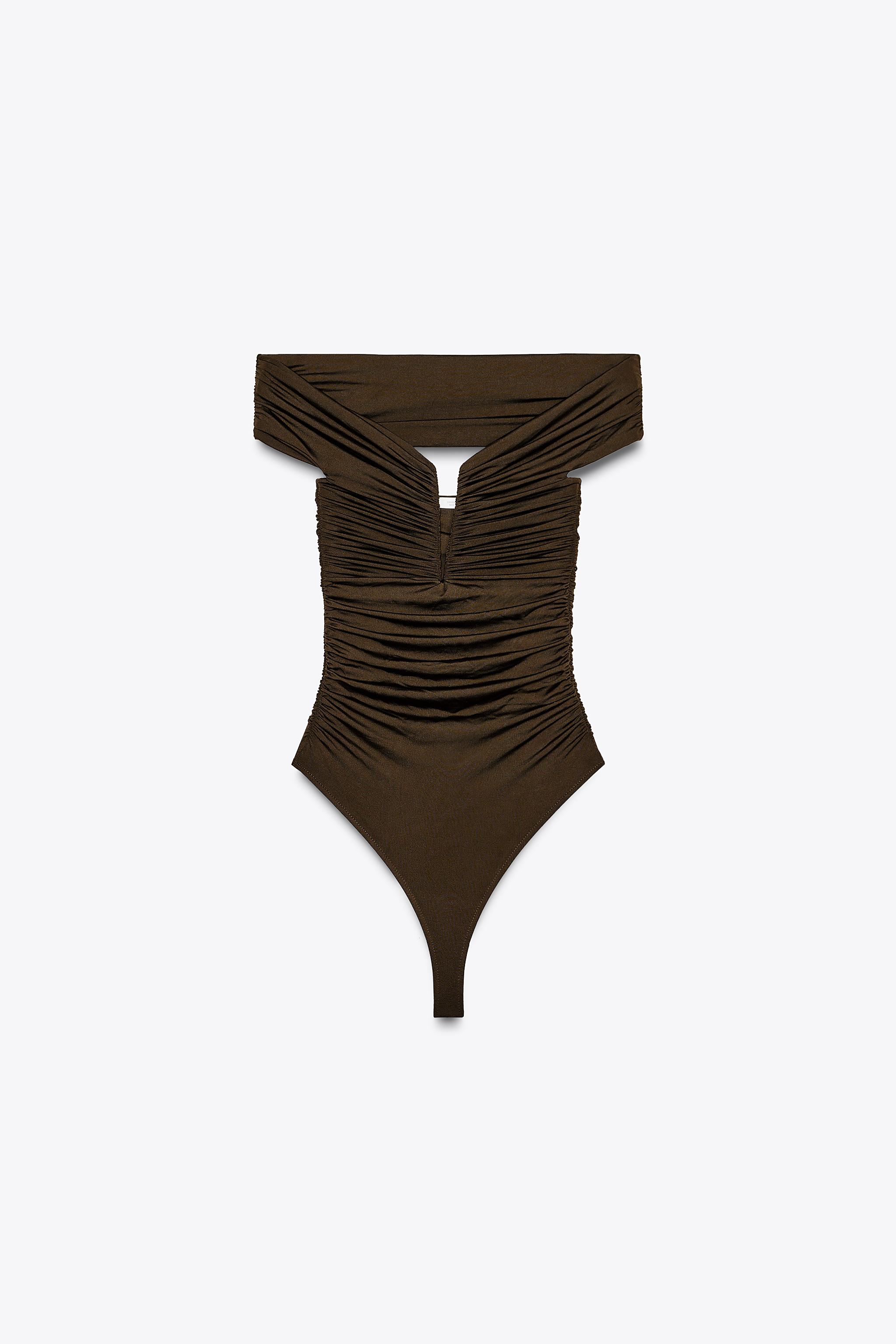 CLANE HALTERNECK LOWWAISTONEPIECE ブラウン　2 Calling Off Work Halter Bodysuit - Taupe | Fashion Nova