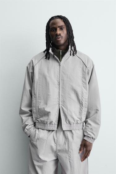 TECHNISCH JACK MET CONTRAST - Lichtgrijs van Zara