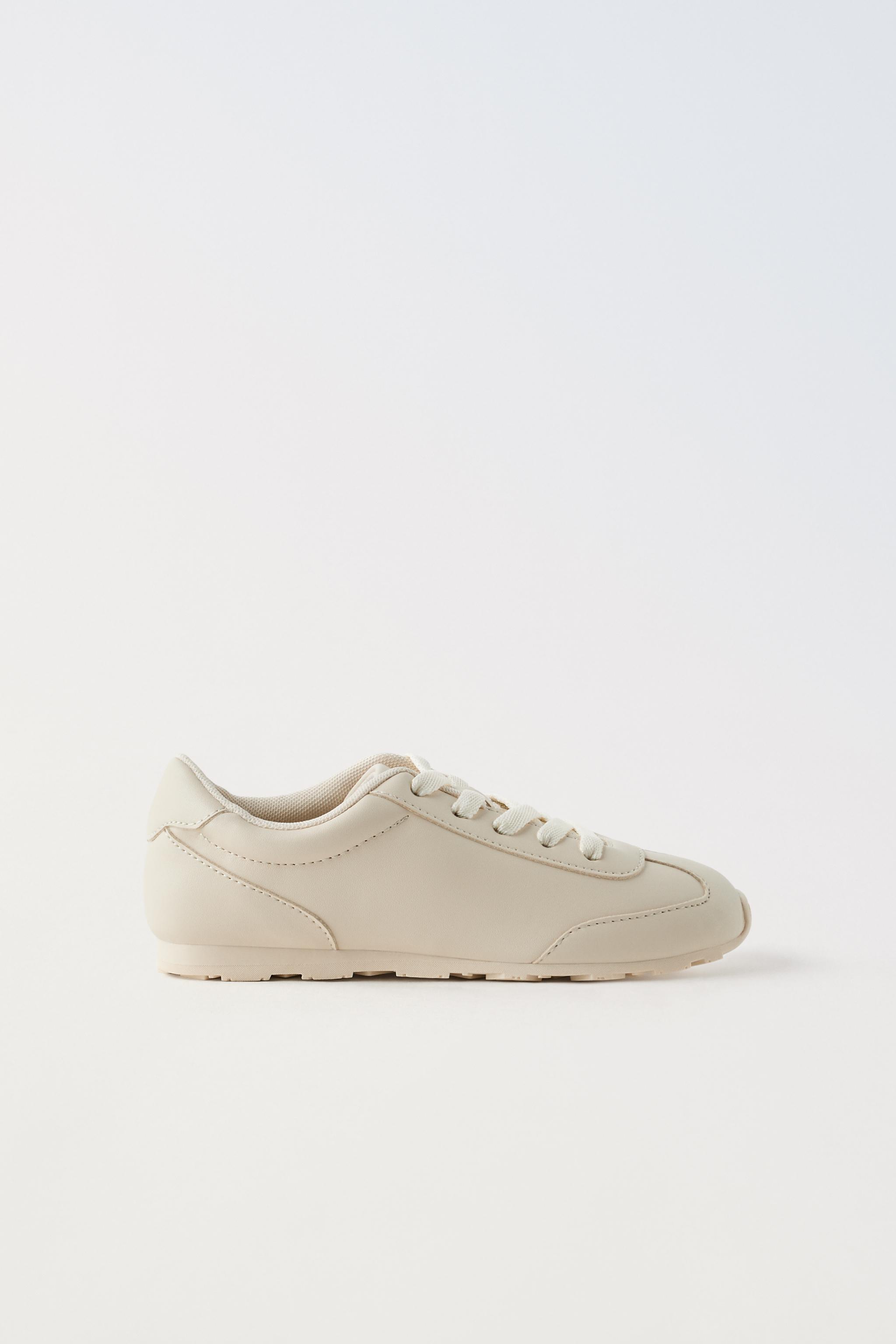 THIN SOLE SNEAKERS - Ecru White | ZARA New Zealand