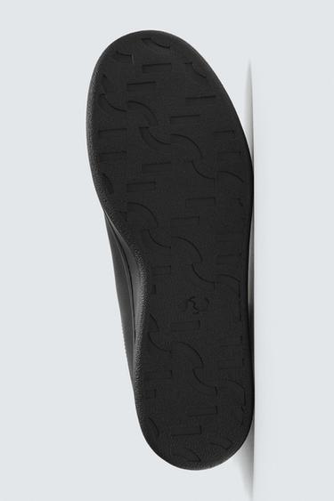 LEATHER HIGH-TOP TRAINERS - Black by Zara - Image 6