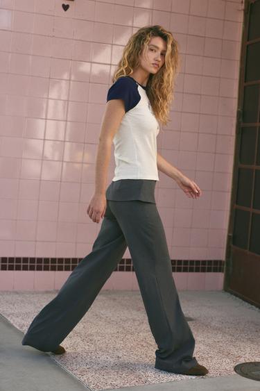OVERLAY WAIST TROUSERS - Dark grey by Zara - Image 3