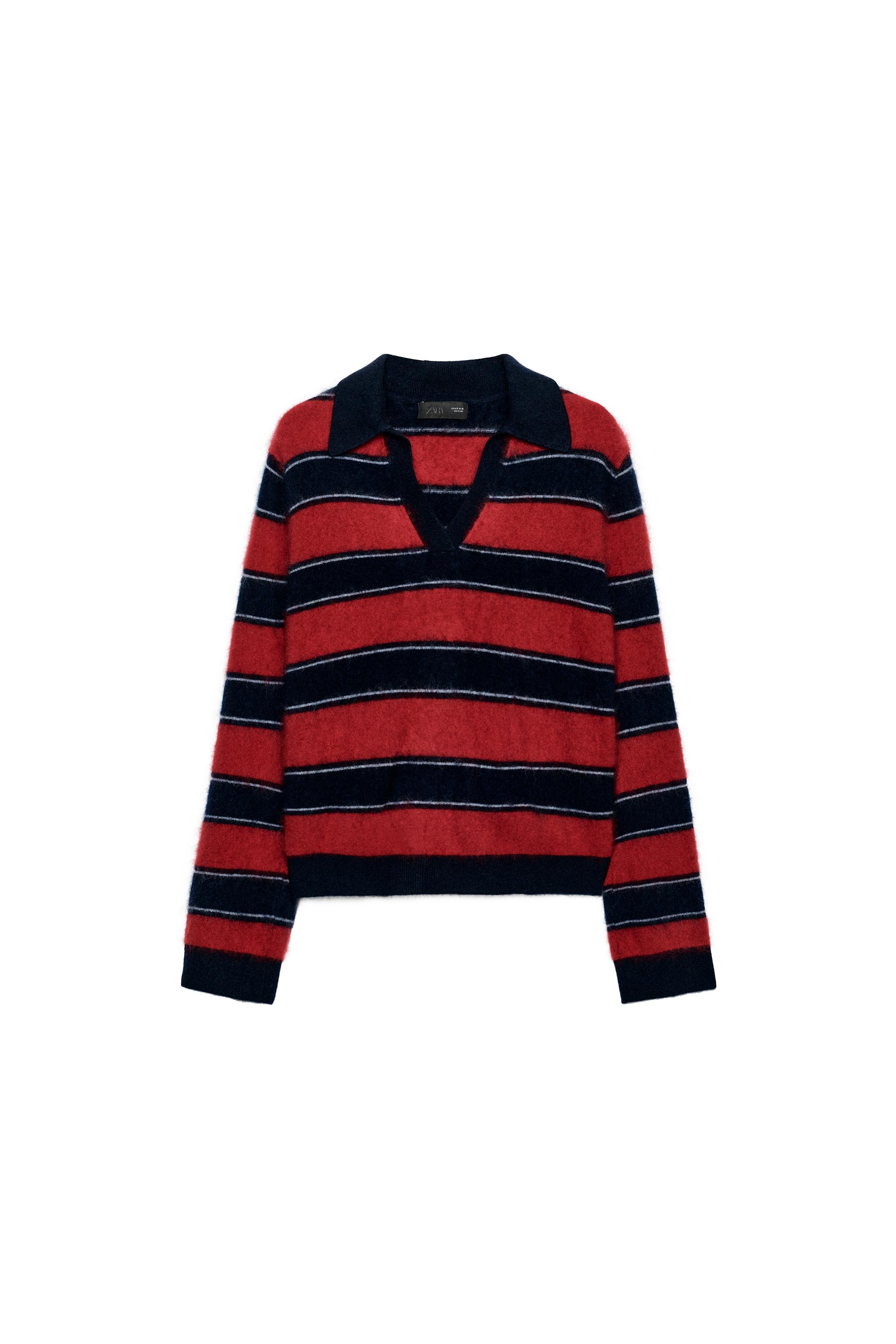JERSEY 100% LANA RAYAS CUELLO POLO