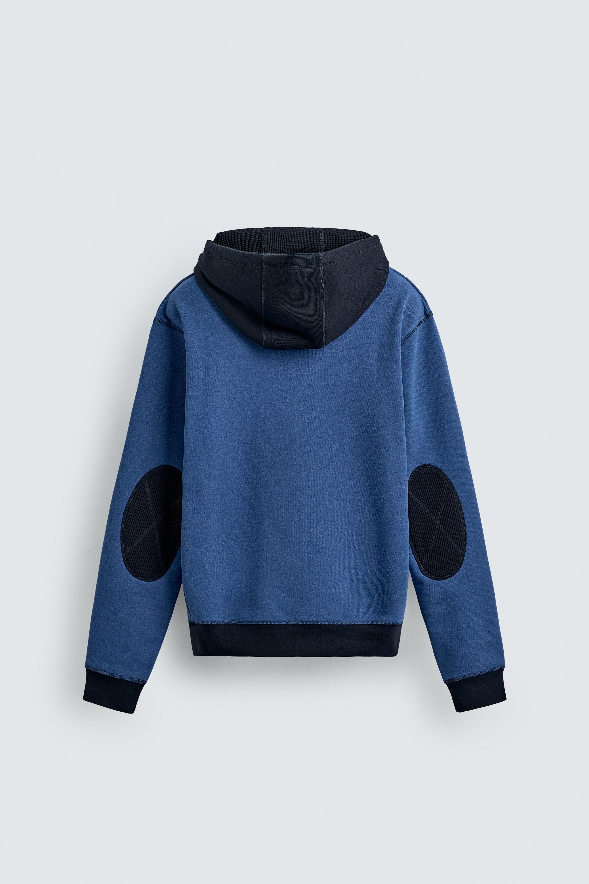 SWEAT COLOR BLOCK À CAPUCHE WAFFLE