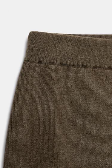 STRAIGHT WOOL MIDI SKIRT - Khaki by Zara - Image 3