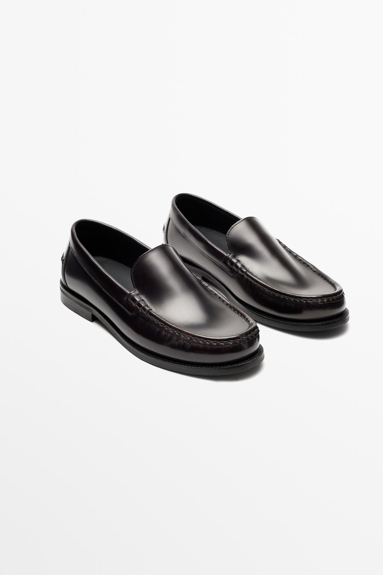 Smooth leather loafer — Burgundy Red
