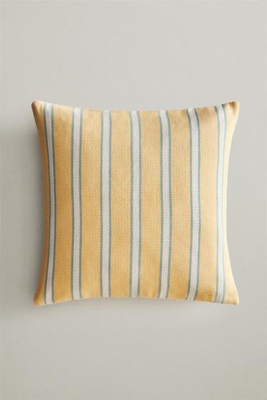 STRIPED CUSHION COVER - Light yellow by Zara - Image 4