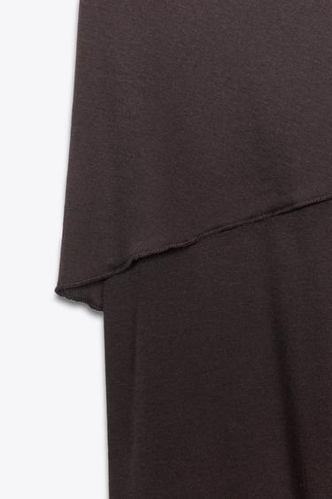 JUPE MIDI SOFT - Marron chocolat de Zara - Image 7